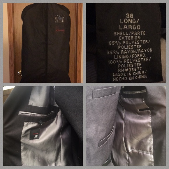 🛍️#2187 EUC J. Ferrar Modern Fit Men’s 3 Piece Black Suit - Picture 15 of 16